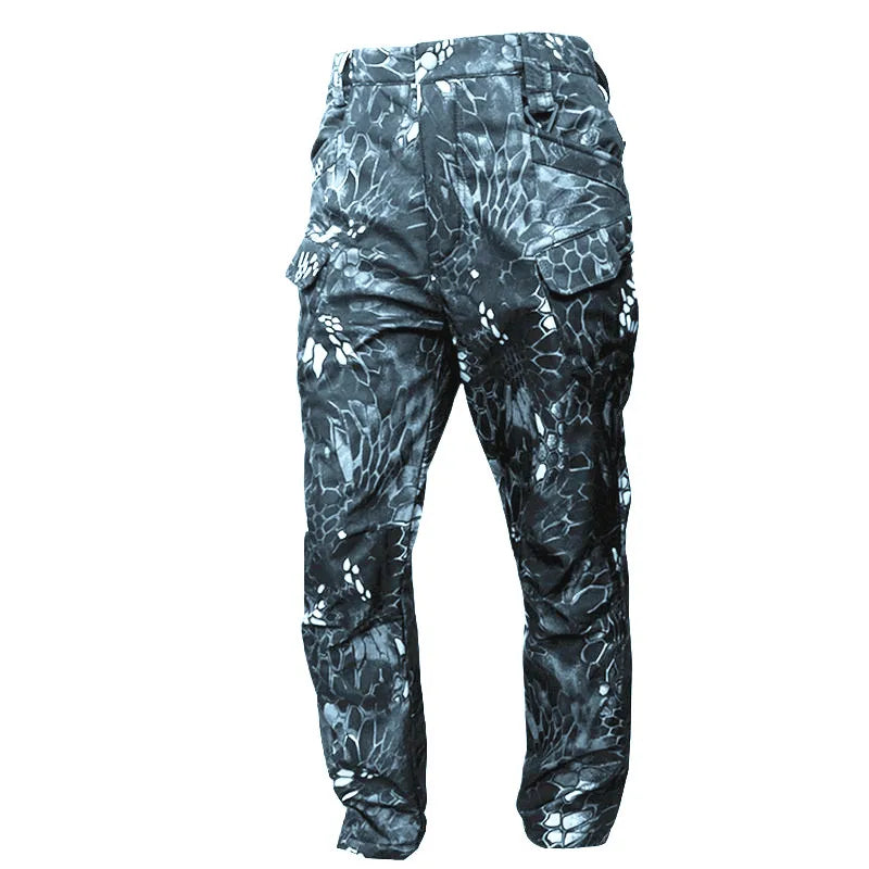 S-6XL 125kg Knee Double Layer Thickened Winter Men Multi Pocket Camouflage Waterproof and Windproof New IX7 Assault Pants