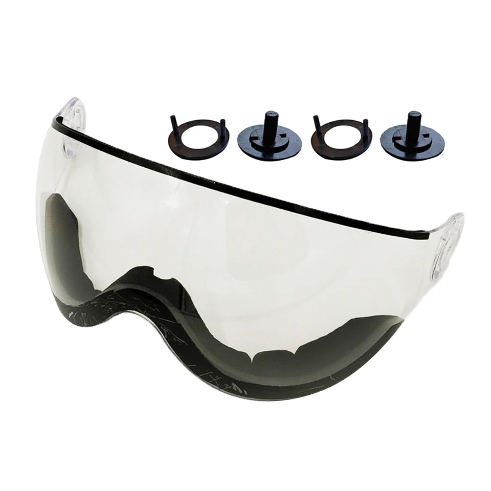 LOCLE Ski Snowboard Helmet Visor Lens Detachable Snow Mask Anti-fog Anti-UV Integrated Goggle Shield