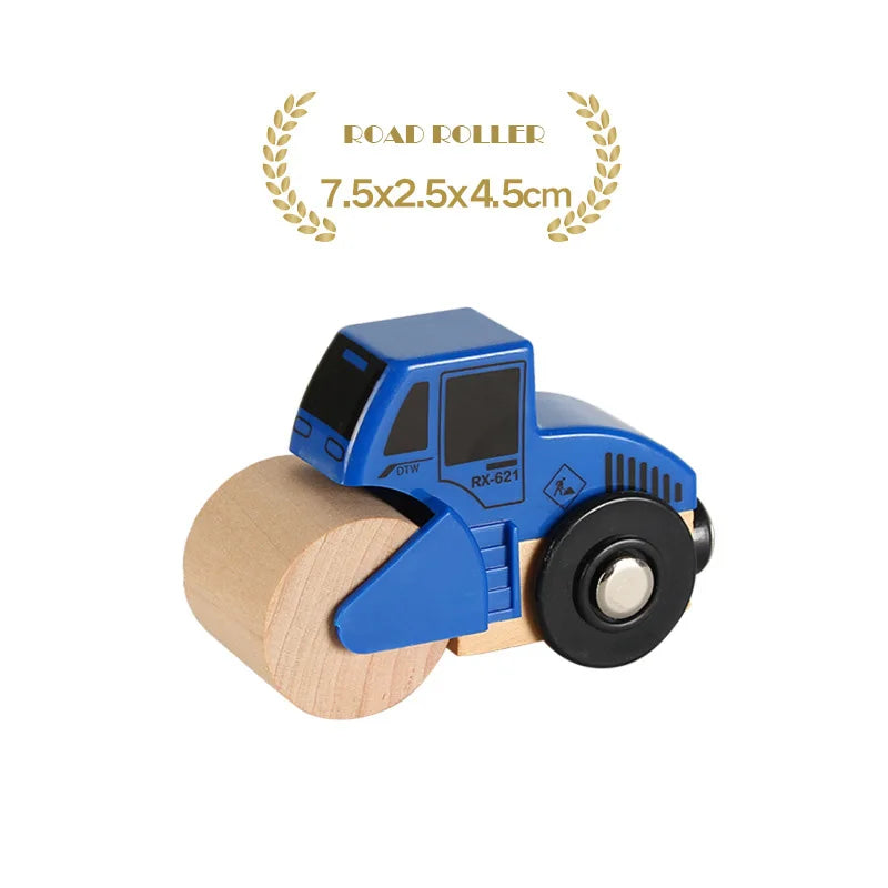 1PC Wooden Magnetic Train Wooden Railway Track Cars Truck Wood Track Accessories Fit for Biro Wooden Tracks Toys For Kids Gifts