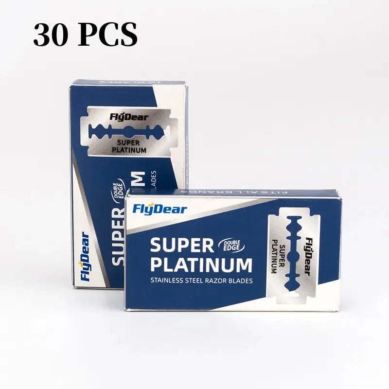 Adjustable Safety Razor Double Edge Classic Mens Shaving Hair Removal Shaver it with 5 PCS Titanium Coated Blades Shaver