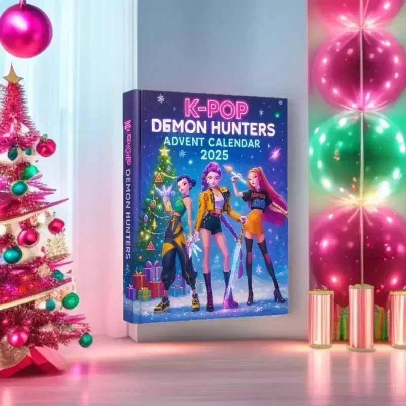 #% Kpop Demon Hunters Advent Calendar Huntrix Rumi Mira Zoey SAJA Boys Derpy Tiger New Year's Decor Christmas Countdown Toys