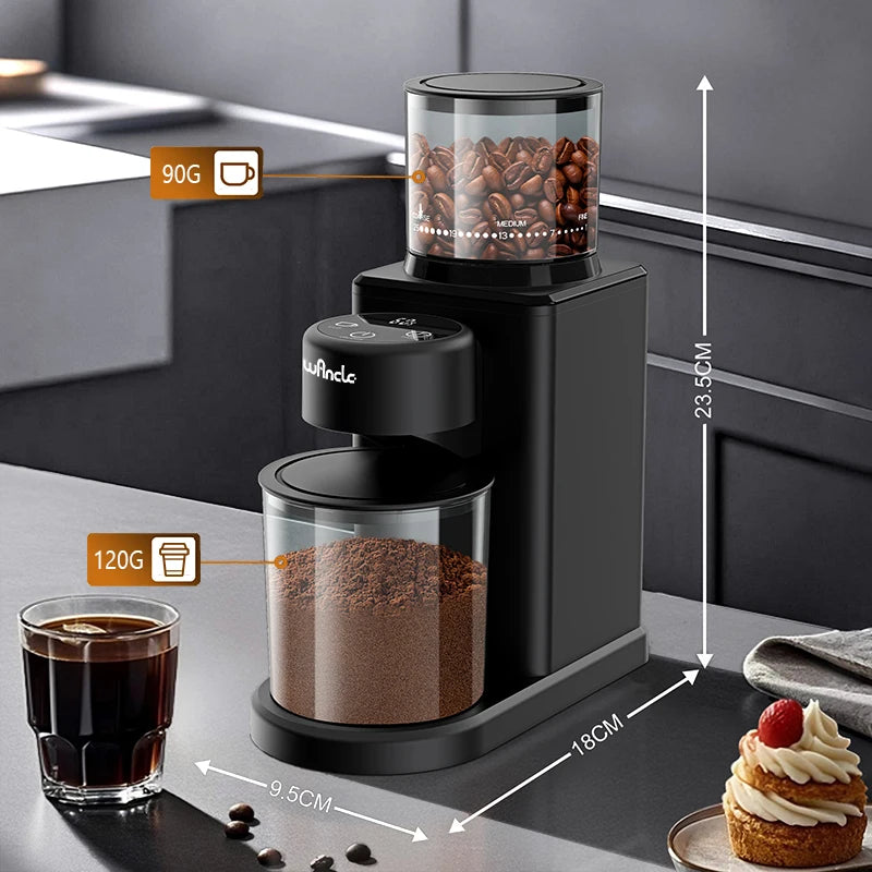 Electric Conical Burr Coffee Grinder Touchscreen Adjustable coffee Bean Grinder with 25 Grind Settings for Espresso Dirp French
