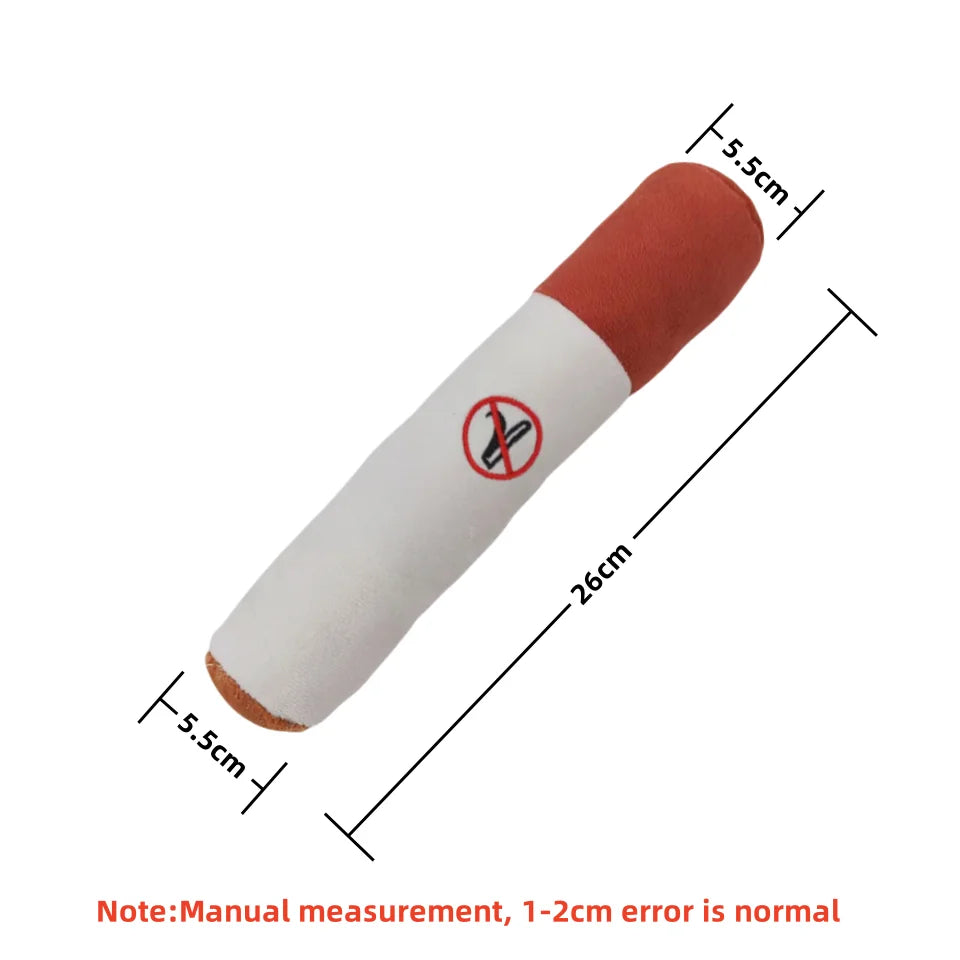 Hot Selling White Cigarette Pet Plush Sound Toy, Bite Resistant Toy, Interactive Dog Toy Dogs Cigar