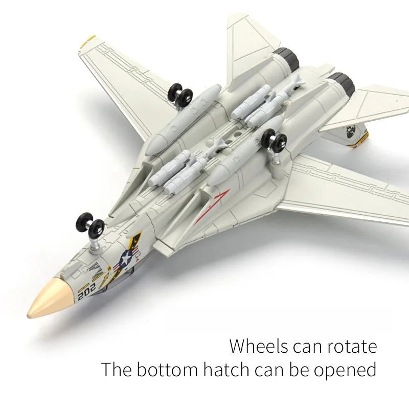1:72 F-14 Tomcat Multi-Role Fighter Model Creative Military Series Building Blocks Decor Assembled Toys For Boys Christmas Gifts