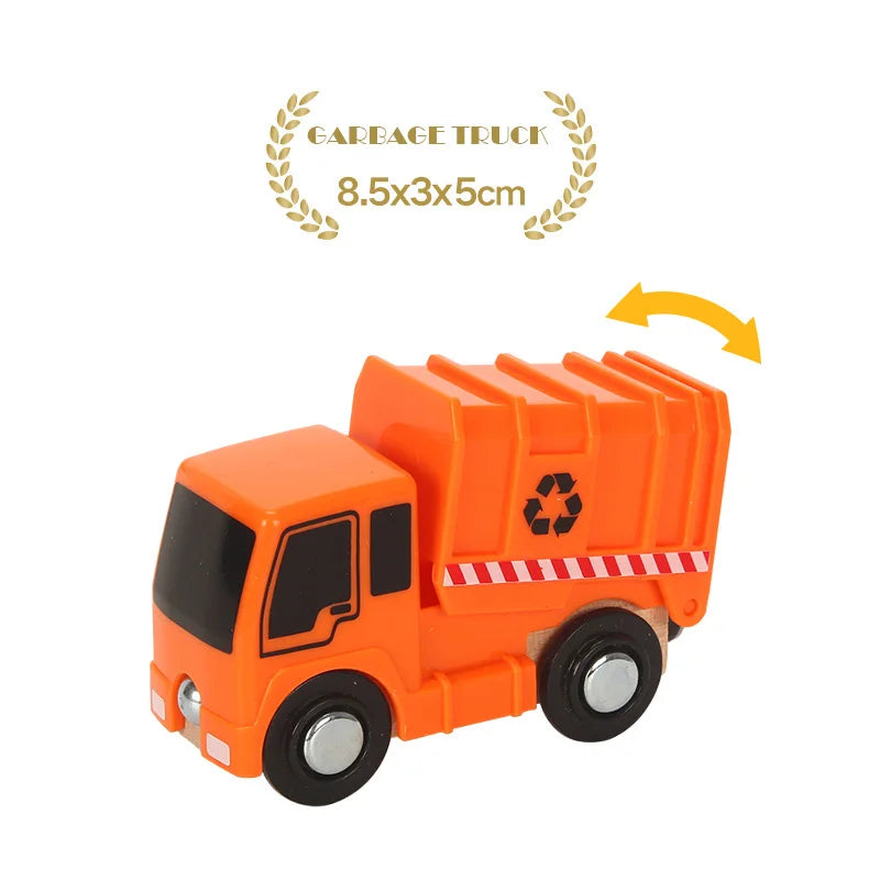 1PC Wooden Magnetic Train Wooden Railway Track Cars Truck Wood Track Accessories Fit for Biro Wooden Tracks Toys For Kids Gifts