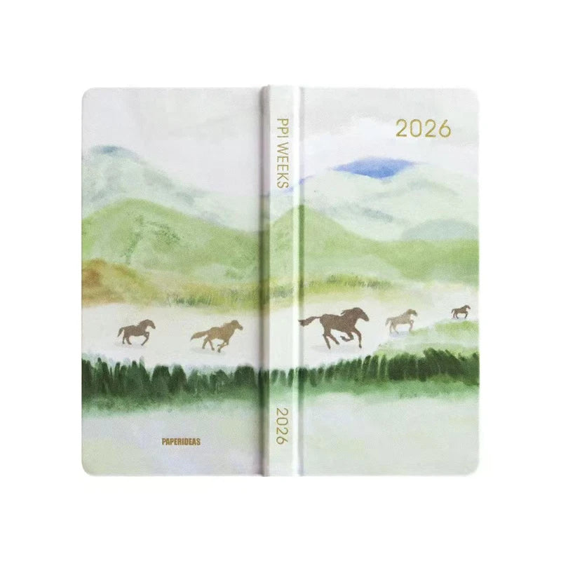 Kinbor 2026 One Page A Week Daily Time Weekly Planner Book Organizer Schedule Books Self Disciplined Punch Efficiency Manual