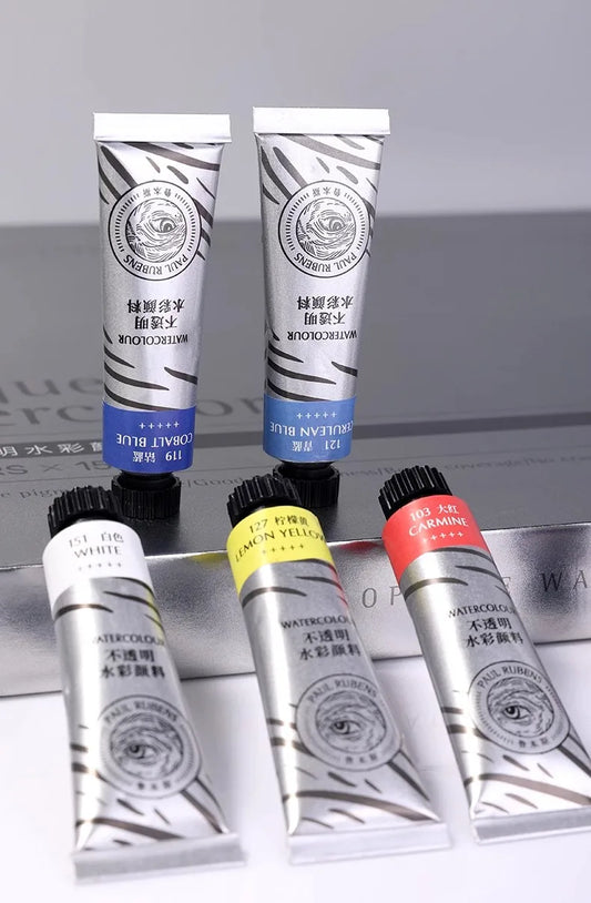 Paul Rubens 36 Colors Non-transparent Watercolor Paint Tube 15ml Professional Watercolour For Painting Anime Art Supplies
