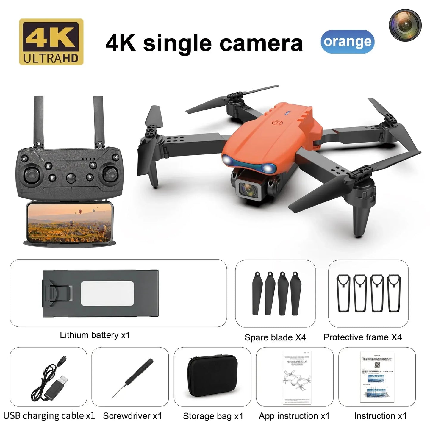 Professional Mini Drone E99 HD 4k Camera Foldable WIFI FPV RC Aerial Photography Quadcopter RC Helicopter Children's Toy Gift