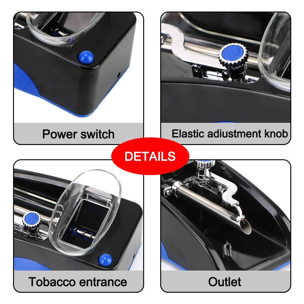 Cigarette Rolling Machine Tobacco Roller EU US Plug Smoking Tool Electric Automatic Smoking Accessories DIY Injector Maker