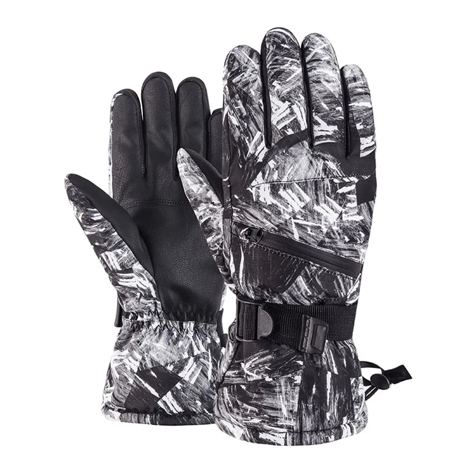 KoKossi Winter Fleece Thermal Ski Snowboard Gloves Windproof Warm Snow Sports Riding Gloves Waterproof Touch Screen Gloves