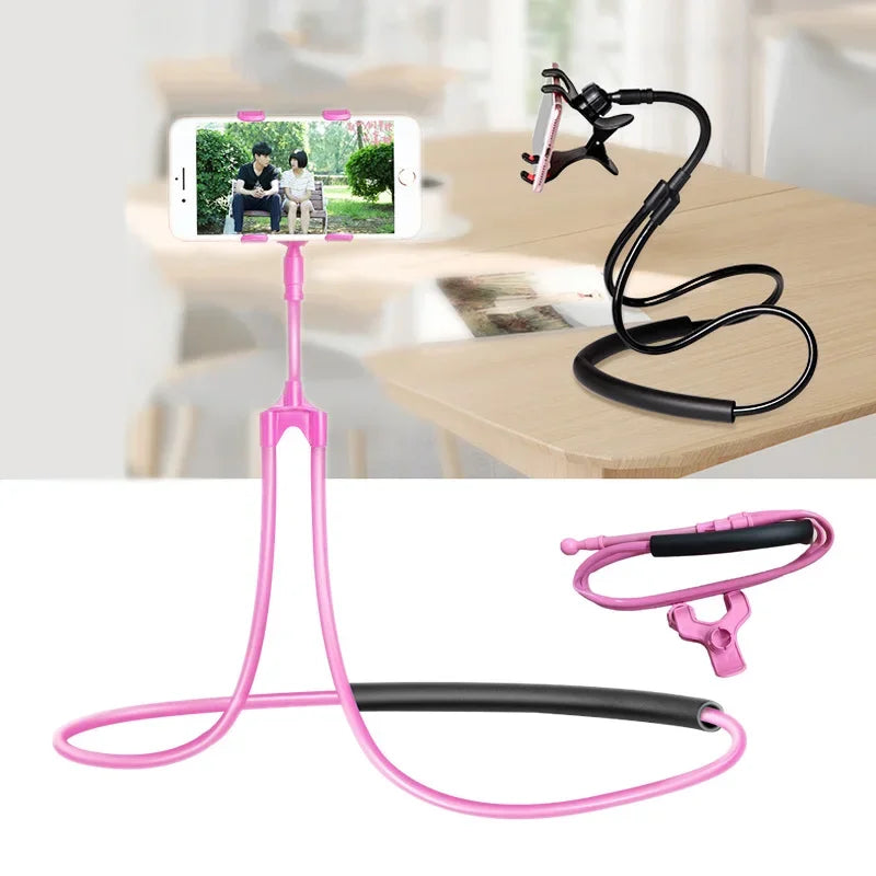 Premium Hanging Neck Phone Holder - 360° Adjustable Lazy Mount Stand