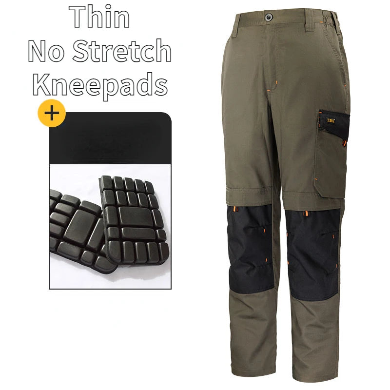 Summer Thin Cargo Pants Men's Multi-pocket Tear Resistance Stretch Trousers Outdoor Site Working Wear-resistant Pants Workwear