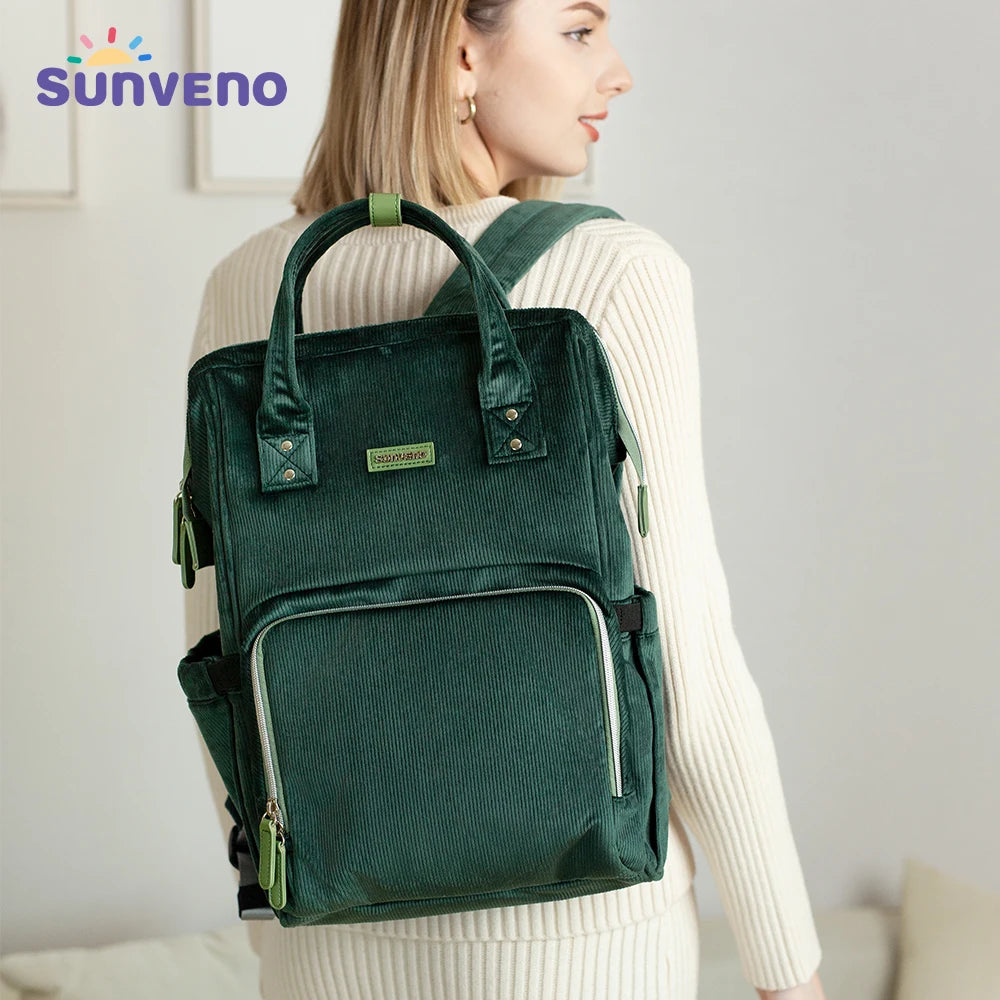 Premium Sunveno Diaper Bag - Travel Backpack Organizer for Moms