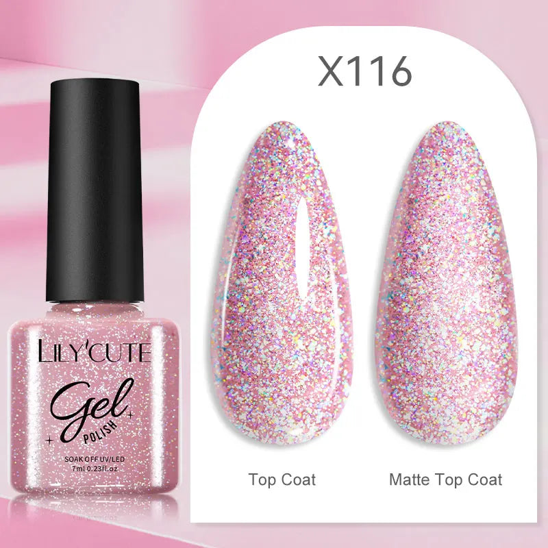 LILYCUTE Professional Gel Nail Polish - 7ml Long-Lasting UV/LED Nail Varnish
