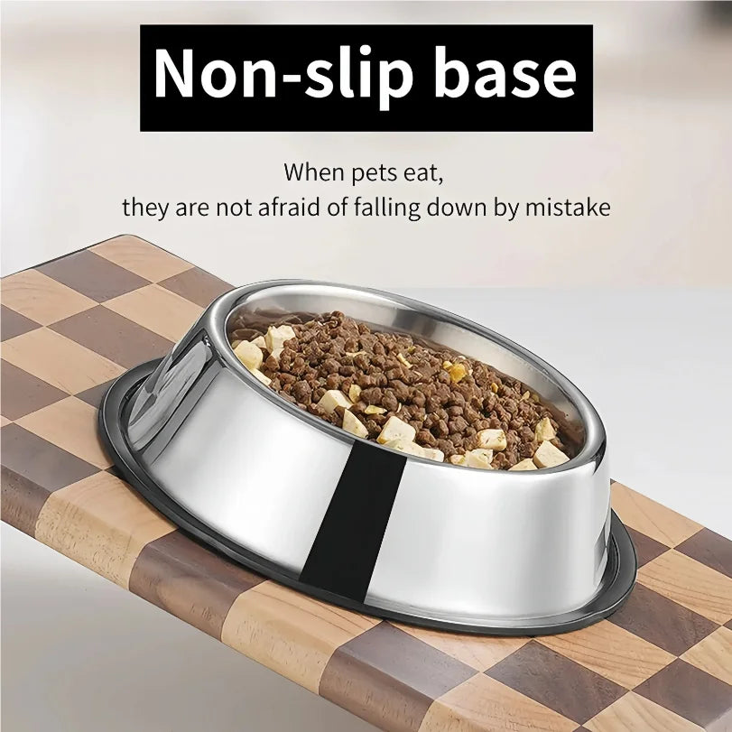 Premium Stainless Steel Pet Bowl - Durable Feeding & Drinking Bowl