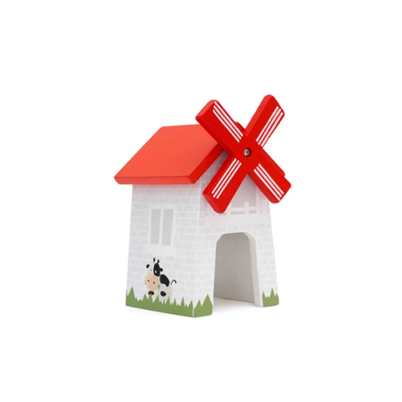 Wooden Train Track Accessories Roadblocks Station Scene Educational Toy For Kids Compatible with Thomas Wooden Railway System