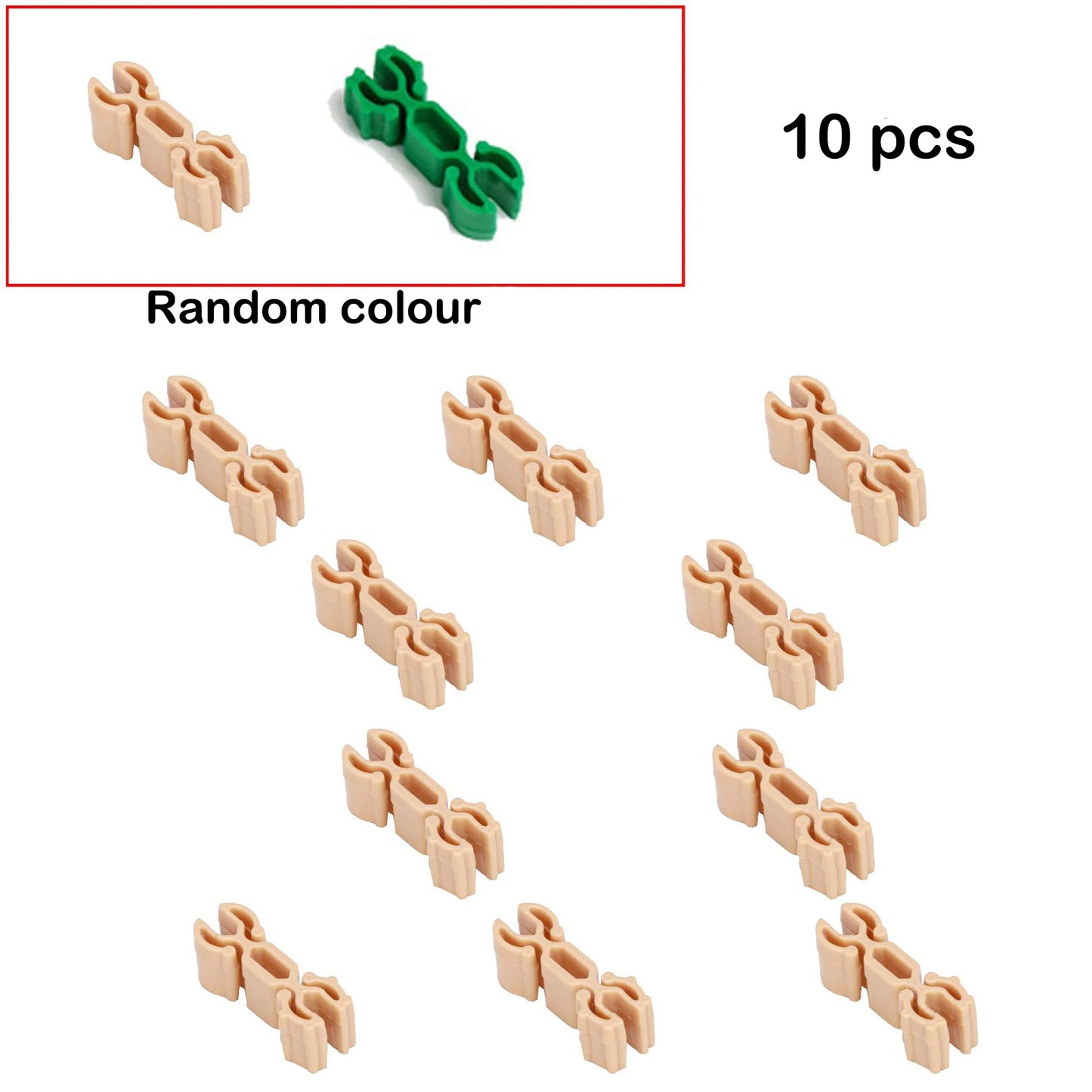 10PCS Wooden Railway Train Track Connector FixerBulk Track Accessories Connector Toys Holder Wooden Snap Track Scene Toys