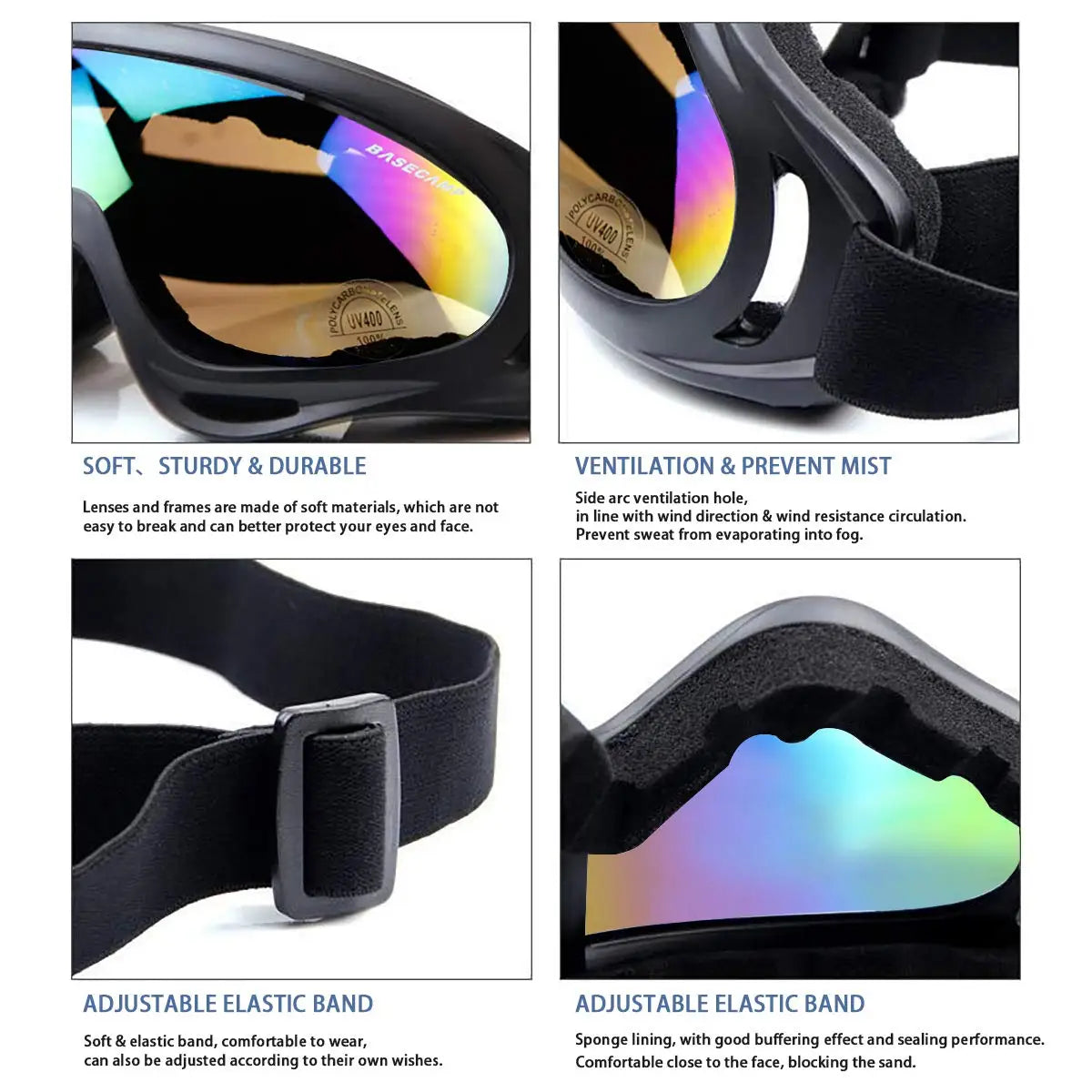 Protective Winter Windproof Dustproof Outdoor Sports Snowboard Moto Cycling Eyewear Glasses Ski Goggles