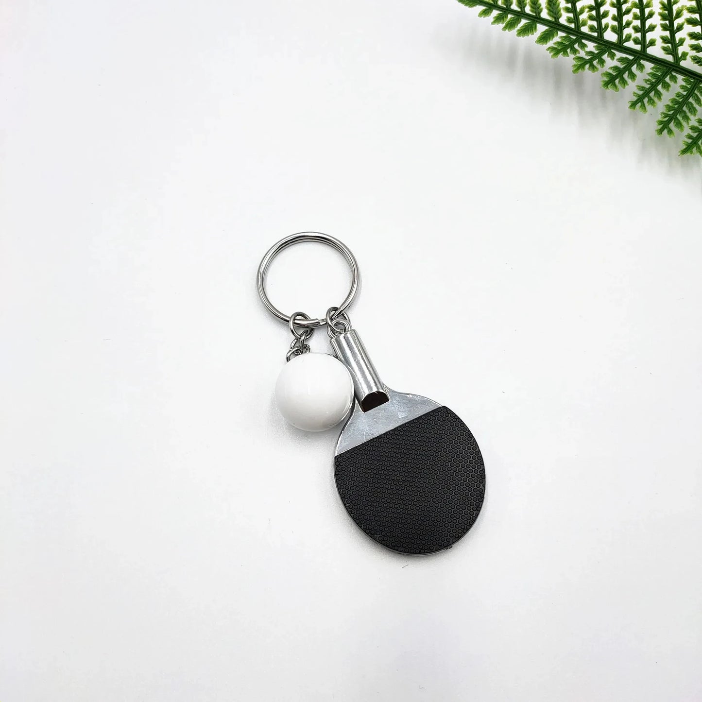 7 Colors Cute Ping Pong Racket  Pendants Souvenir Table Tennis Ball Keychain Ball Sports Fans Key Ring Gift Ornament Accessories