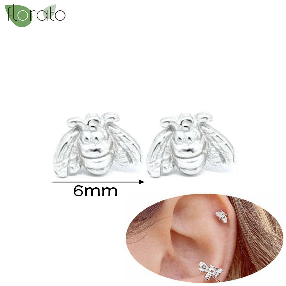 925 Silver Needle Exquisite Zircon Small Earrings Fashion Stud Earrings for Women Anti Allergy Cartilage Puncture Jewelry Gift
