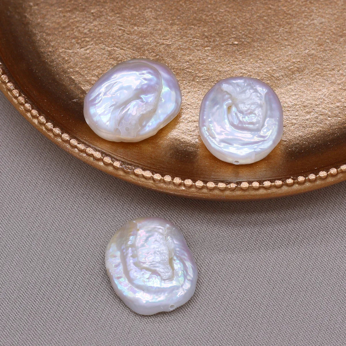 3pcs/lot Natural Freshwater Pearl Beads No Hole Irregular Pearl Loose Beads for DIY Necklace Jewelry Accessories