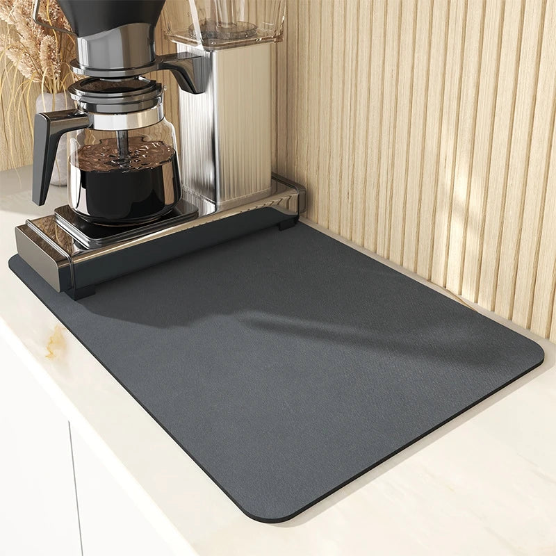 Super Absorbent Dish Drying Mat - Quick Dry Kitchen Draining Pad