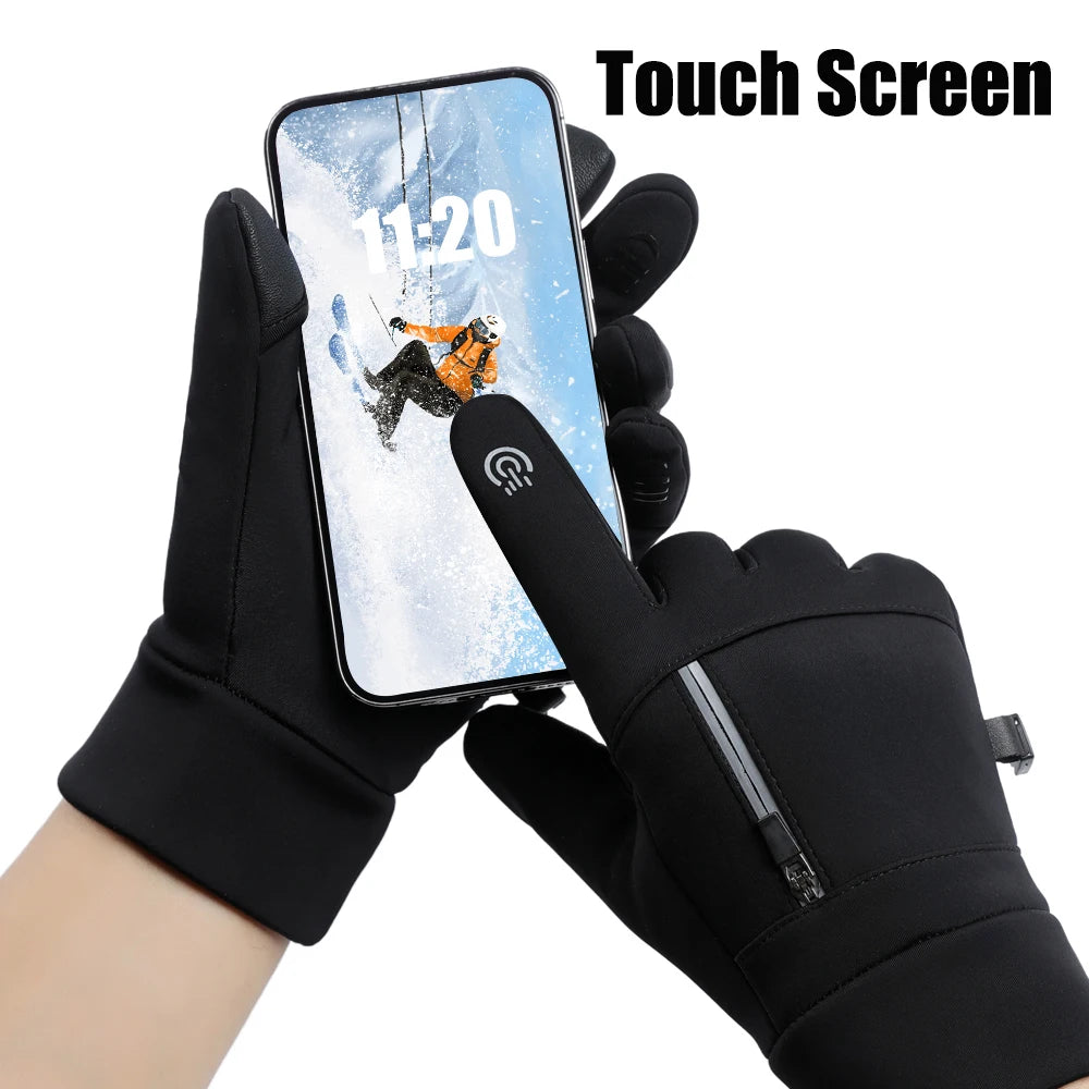 Unisex Winter Touchscreen Gloves Windproof Warm Skiing Outdoor Sports Cycling Fishing Running Gloves