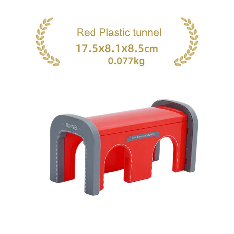 New Wooden Train Tracks Scene Accessories Mountain Tunnel Bridge Crane Tower Compatible ALL Brand Wooden Track Toys For Kids