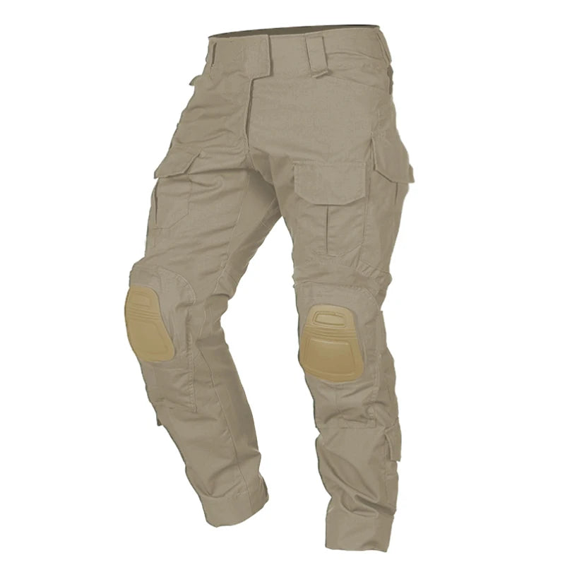 Men's Hunting Paintball Multicam Camouflage with Knee Pads Tactical Pants man Combat uniform Military Trousers Work clothing