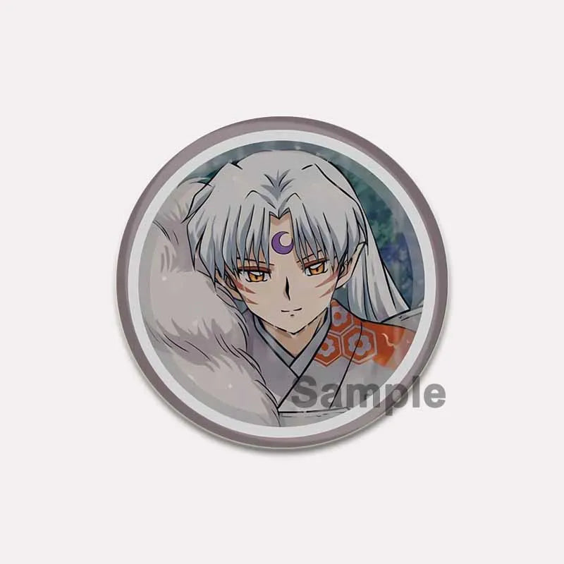 Comic Brooches about Sesshomaru and Rin,Cosplay Cartoon Badge Handmade Cute Enamel Pins for Backpack Clothes Collar Accessories