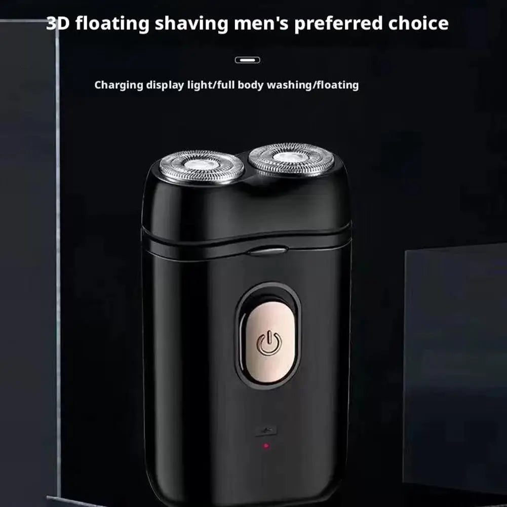 Men Shaving Tool Usb Rechargeable Portable Electric Shaver for Men Waterproof Mini Travel Rotary Razor