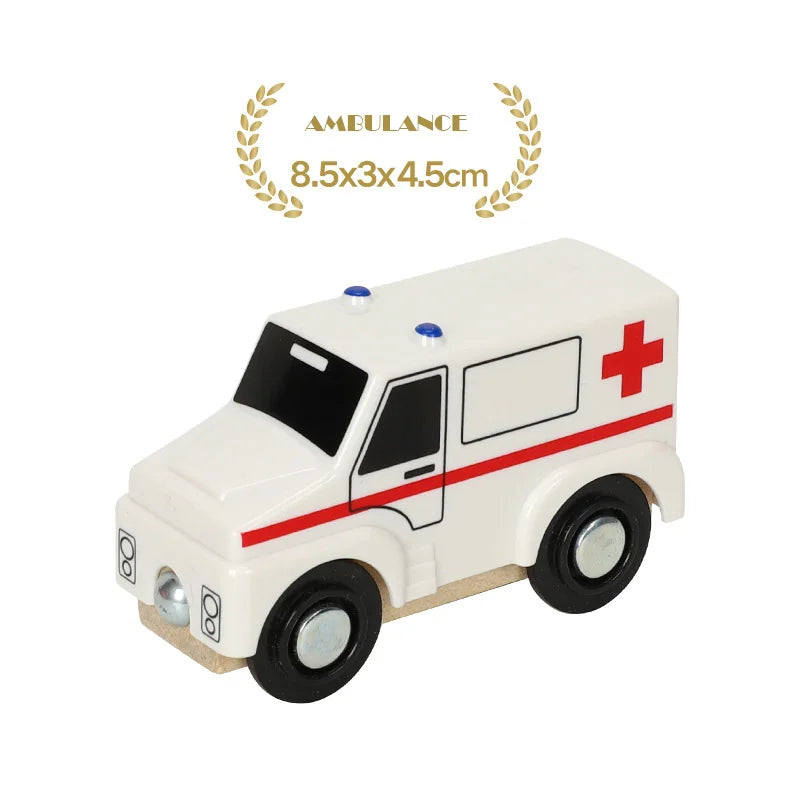 1PC Wooden Magnetic Train Wooden Railway Track Cars Truck Wood Track Accessories Fit for Biro Wooden Tracks Toys For Kids Gifts