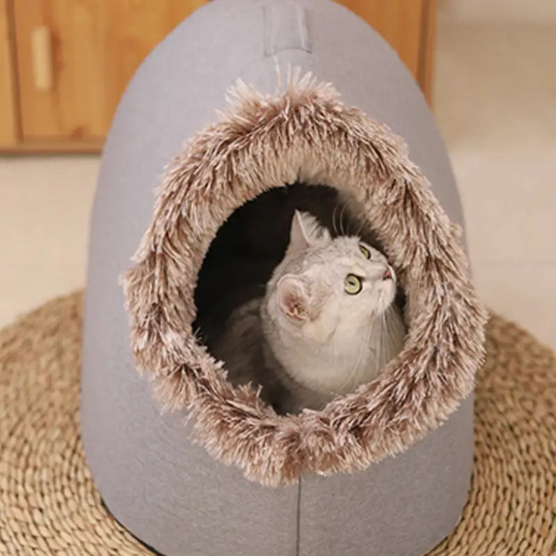 Cat Bed Comfortable Pet Sleeping Bed, Portable Cat Bed Warm And Thickened Pet Bed With Handle Portable Cat Bed Winter Pet Suppli