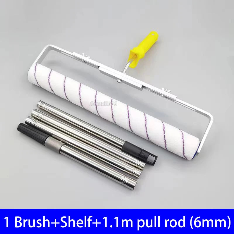 Professional 18-Inch Paint Roller Brush Set with Aluminum Handle - 6mm/9mm Microfiber