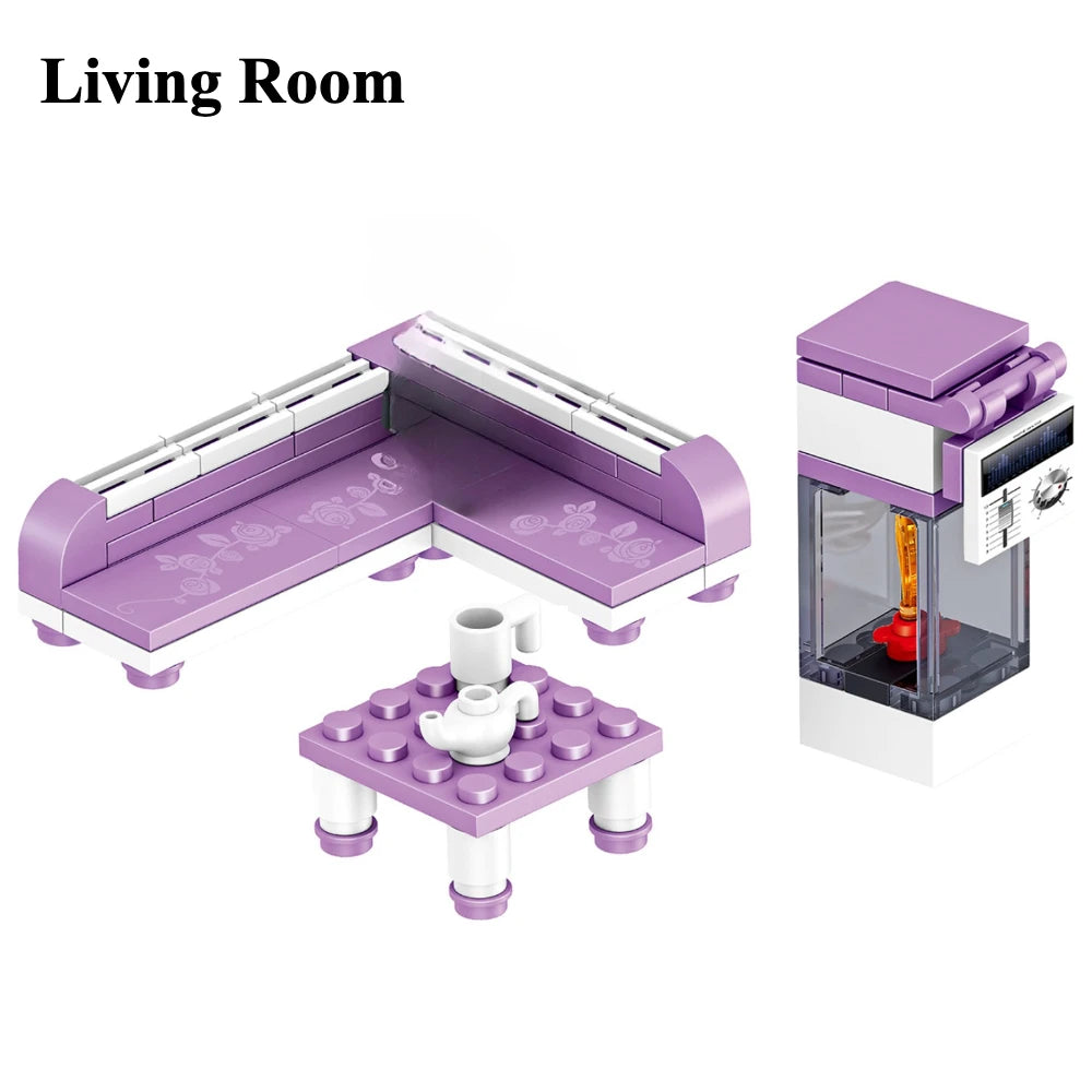 Girl's Dream Town Princess Ice Castle Building Blocks Assembly Constructor Model Kit Toys for Birthday Boys Girls Children
