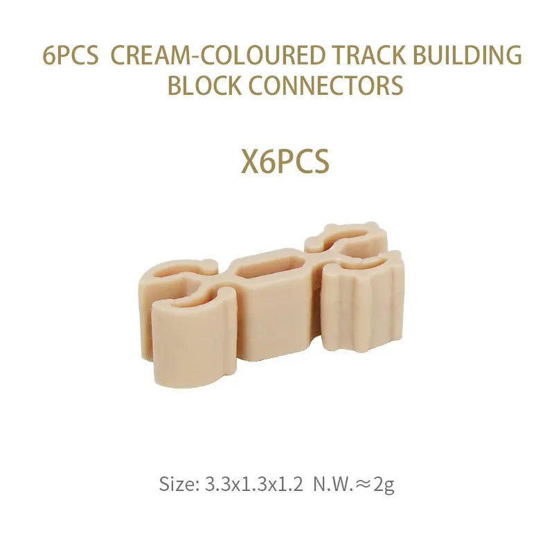 NEW Wooden Track Connector Set Building Block Connection Adapters Train Track Railway Rail Toy DIY For Kids Birthday Xmas Gifts