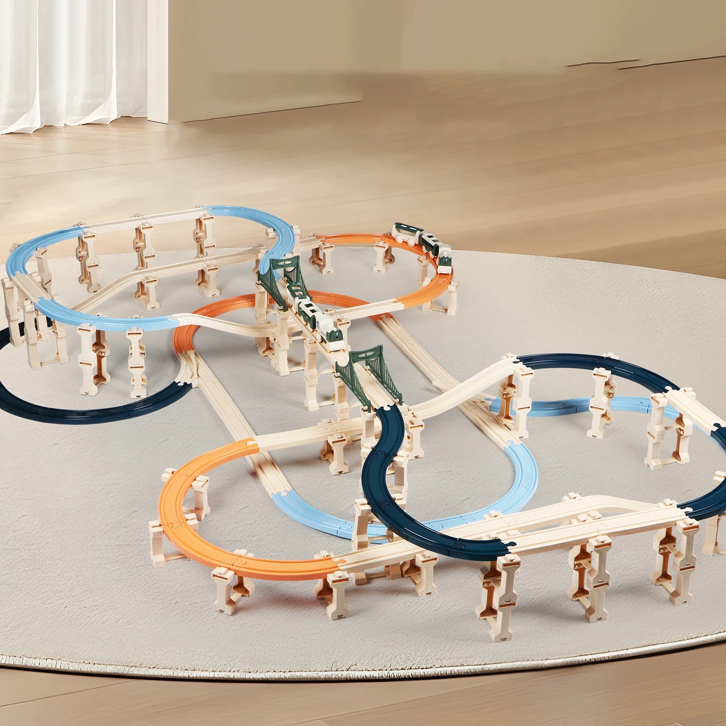 New DIY Rail Train Children Toys Puzzle Assembled Railway Track Building Block Track Toy for Kids Gifts/Christmas Gifts