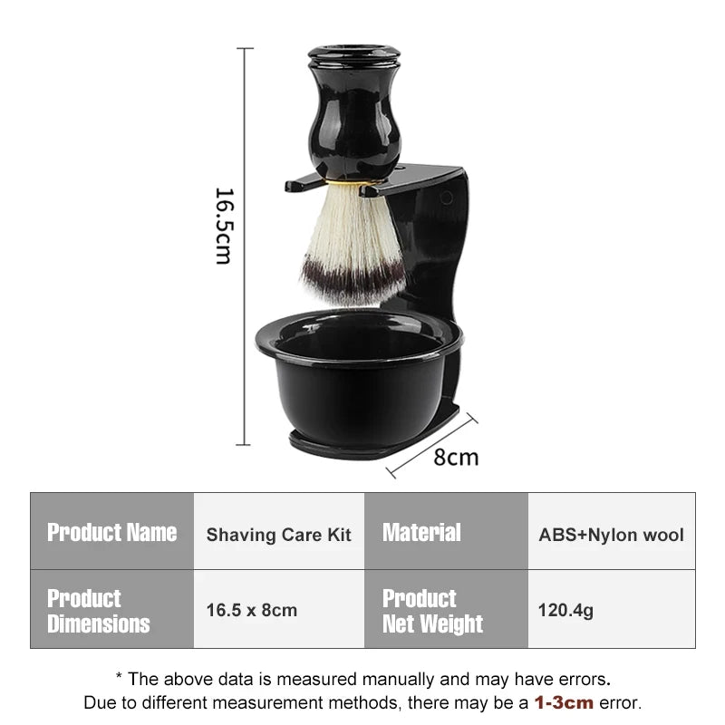 Professional Shaving Brush Set 1/2/3Pcs 3-in-1 Men Shaving Kit with Shaving Bowl & Shaving Stand Ideal Father's Day Gift