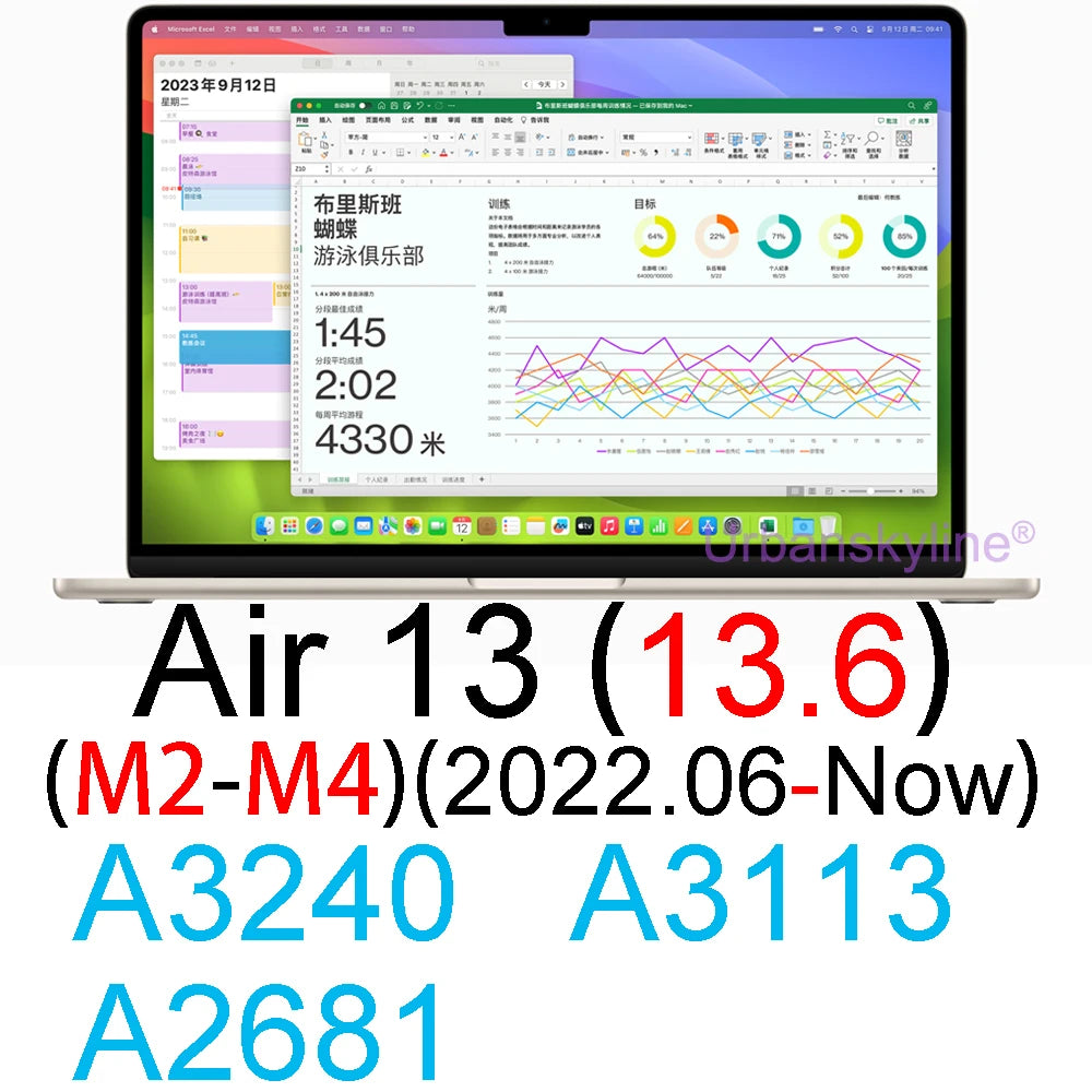 Screen Protector for MacBook Air 15 13 M4 Pro 14 M5 16 M3 M2 M1 Touch Bar ID 11 12 HD Skin Film Guard Cover 13.6 A3241 A3240