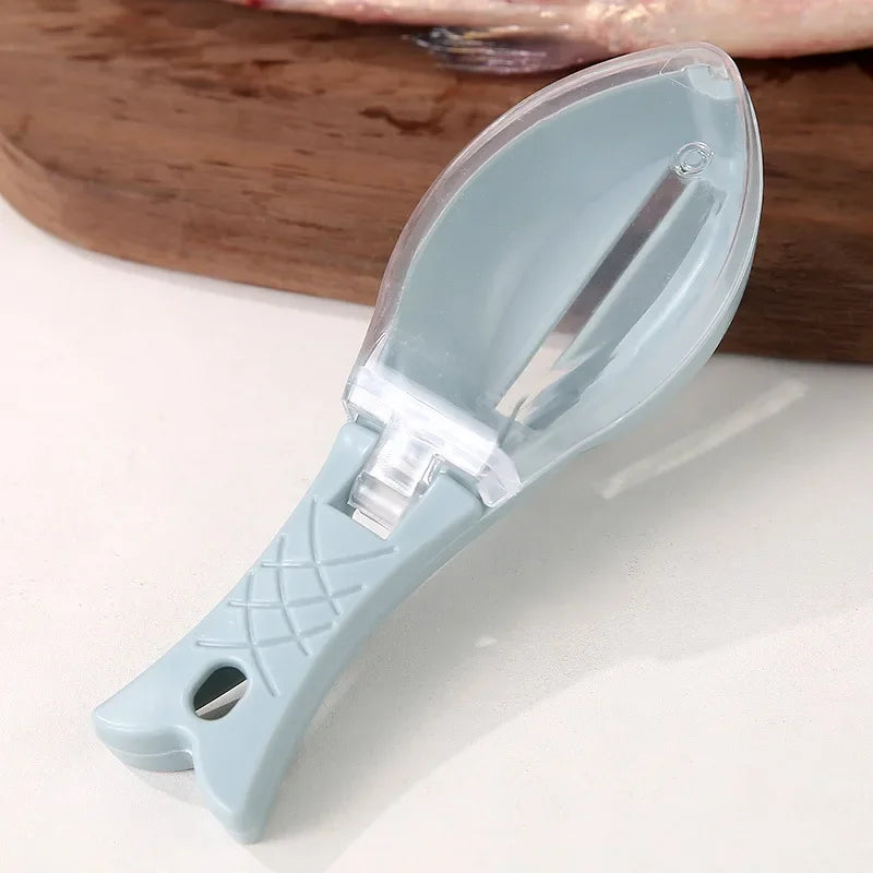 Fish Scale Scraper with Cover - Professional Kitchen Cleaning Tool