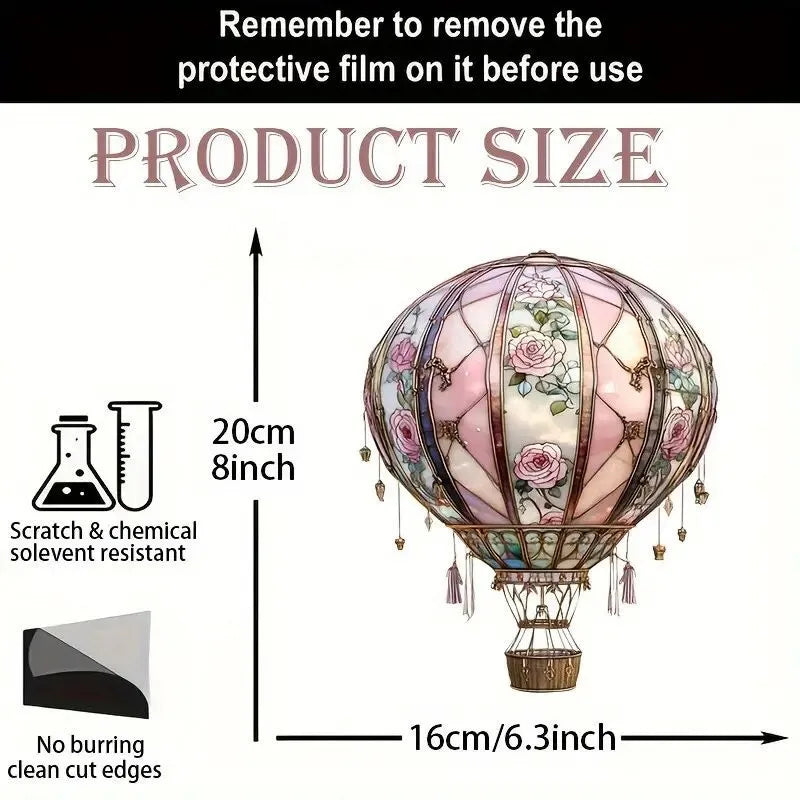 Love Balloon Hot Air Balloon Lantern Valentine's Day Decoration Acrylic Pendant New Fashion Simple Home Decorations Hangings