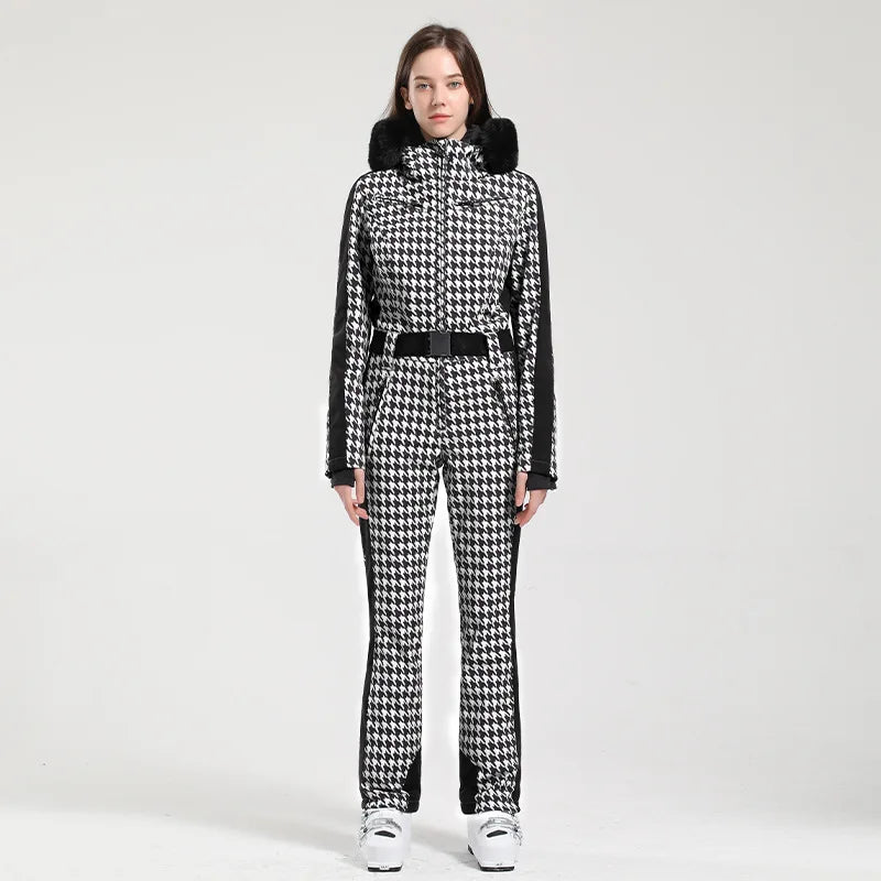 Ski Suit for Women, Jumpsuit, Thermal, Thicken, Waterproof, Windproof, Outdoor Sport Wear, Snowboard, Mountain, New, Winter