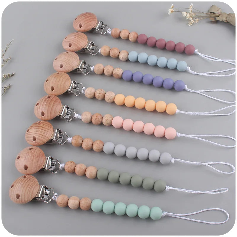 Premium Silicone Pacifier Clip - Anti-Drop Baby Soother Chain