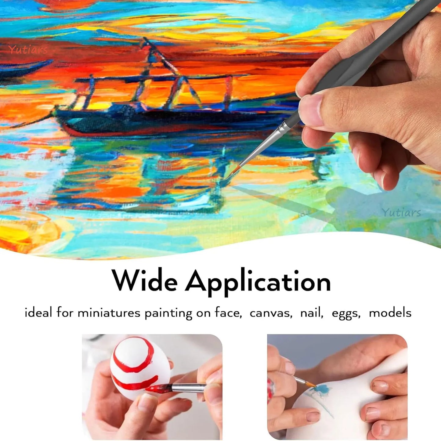 Miniature Paint Brushes Drybrush-13pcs Micro Detail Paint Brush Set, Small Fine Detail Brushes for Acrylic, Watercolor, Oil