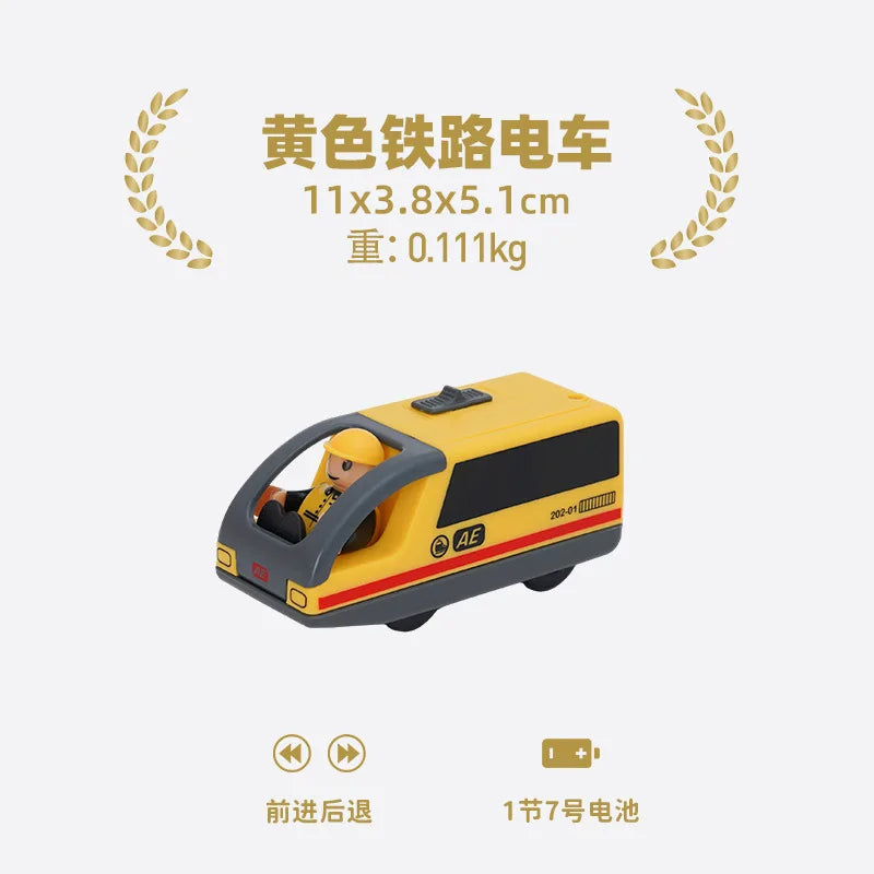Electric Train Set Toys Model Train Electric Car Fit For Wooden Railway Wood Train Track Christmas Gift For Children