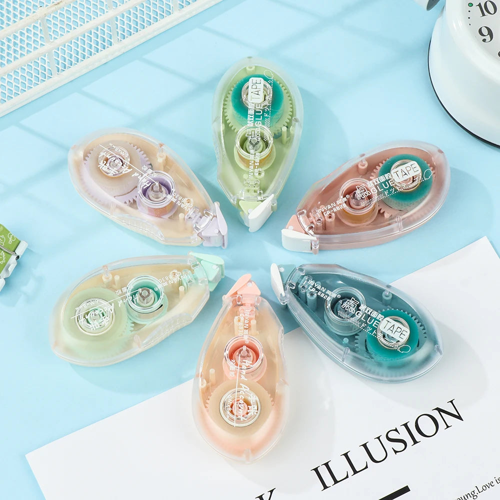 Double Sided Adhesive Paper Glue Tape Dispenser Dot Liner Tape Glue Scrapbooking Crafts Adhesive Office School Supply Stationery