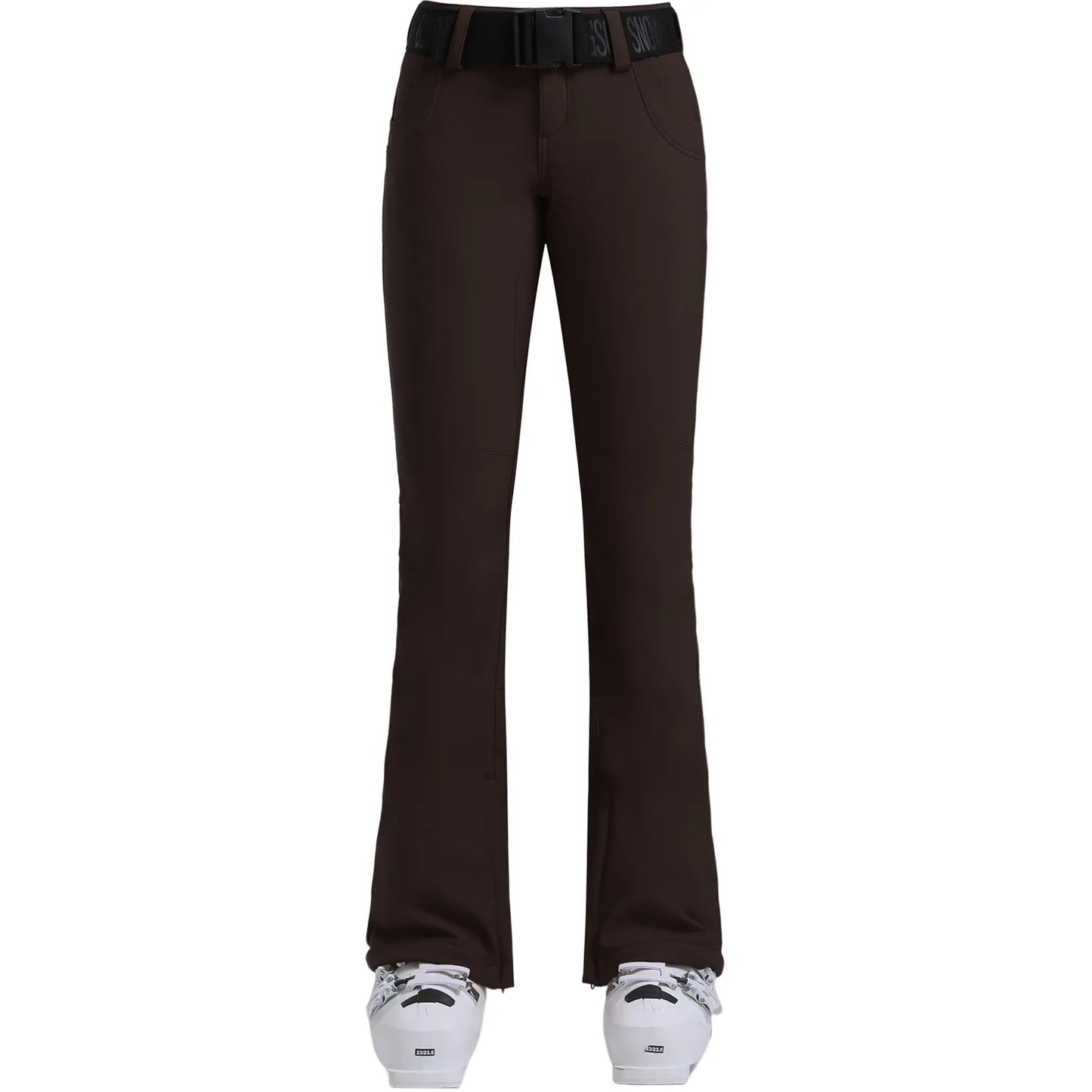 New Women's Skiing Pants Stretch Slim-fit Dual-layer Insulated Professional Windproof Waterproof Breathable Solid Color Ski Pant