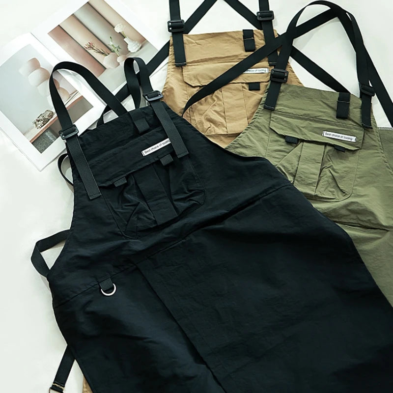 Fashion Work Apron Breathable Waterproof Multifunctional Pocket Apron Men's and Women's Workwear For a Variety of Occasions