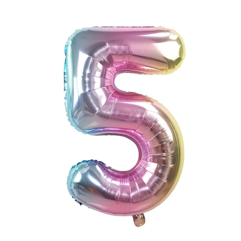 Number Balloons with Confetti Mermaid Balloons for Girls Birthday Party Decorations 1 2 3 4 5 6 7 8 9 Years Old Birthday Decor