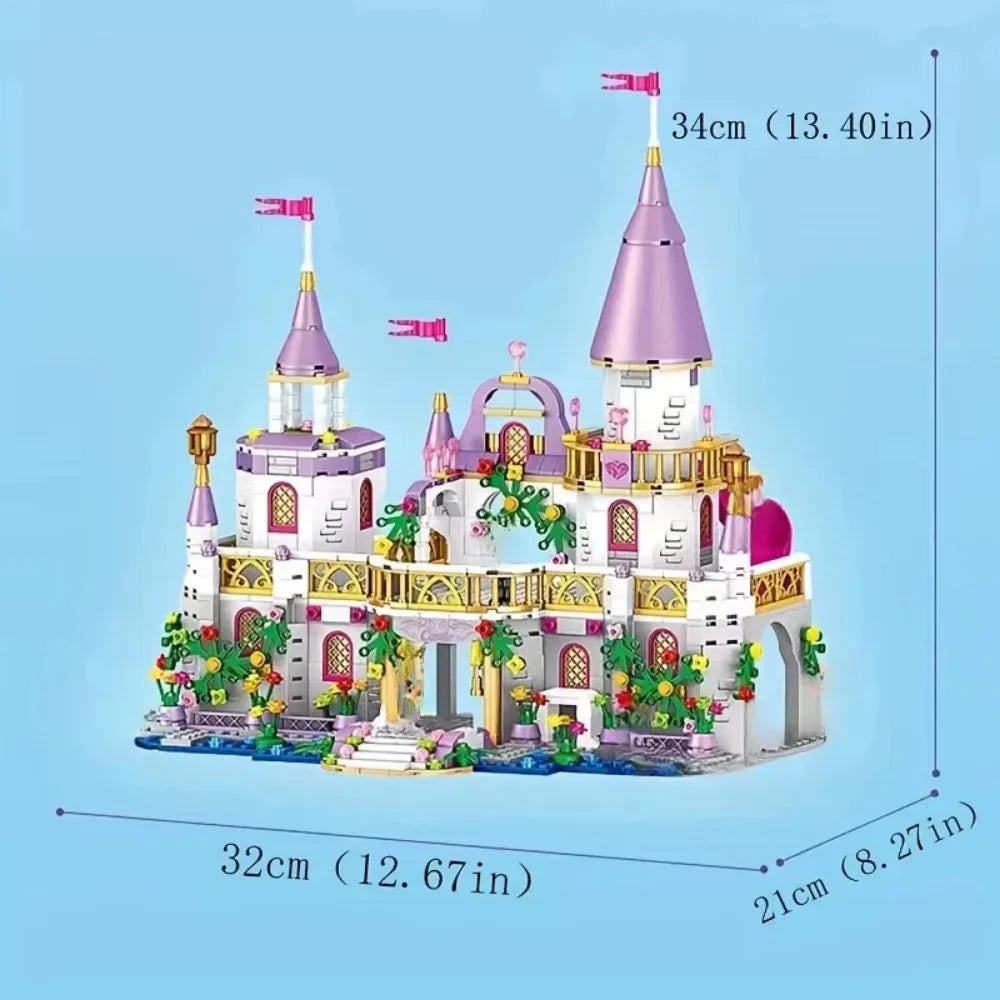 Girl's Dream Town Princess Ice Castle Building Blocks Assembly Constructor Model Kit Toys for Birthday Boys Girls Children